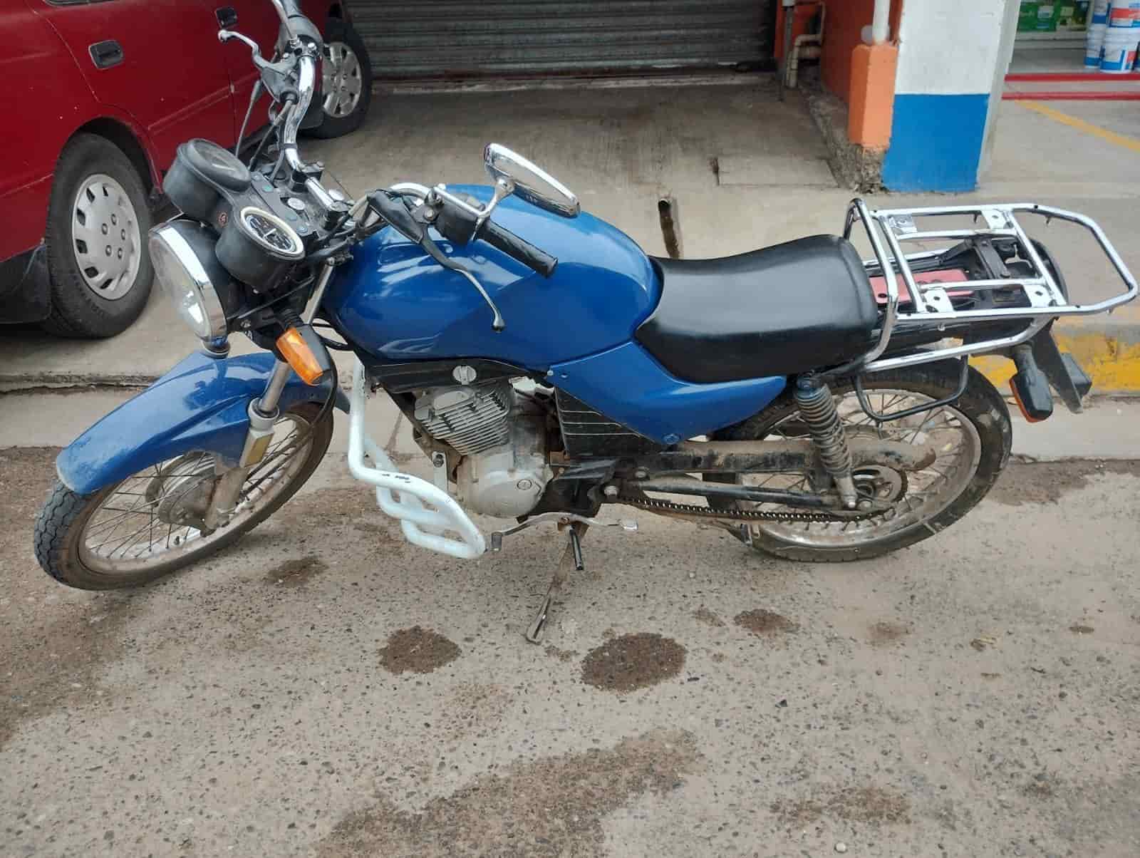 La moto del detenido.