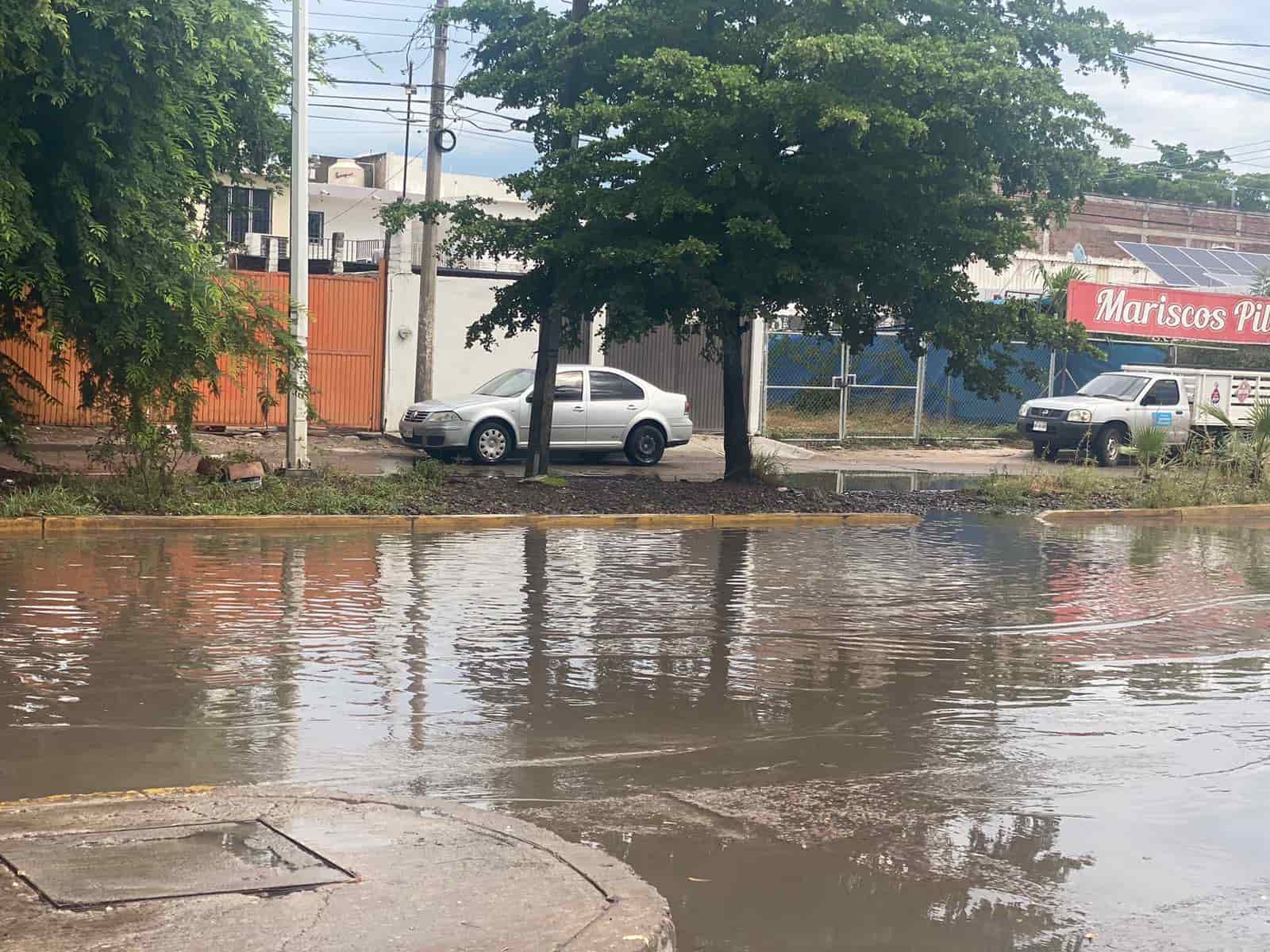 Las precipitaciones de hoy dejaron encharcamientos en Mazatlán. FOTO: Luz Noticias.