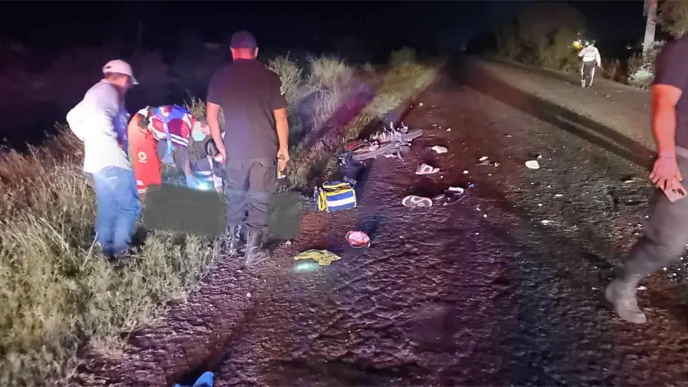 Muere motociclista tras chocar contra una vaca en el Campo 35, Ahome