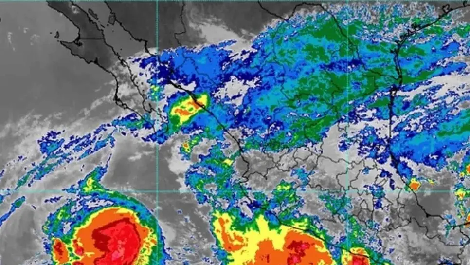 Mazatlán entra en fase Azul por la cercanía de la tormenta tropical Lidia. FOTO: Servicio Meteorológico Nacional.