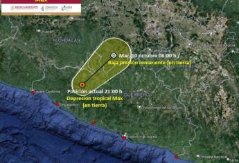 «Max» se degrada a depresión tropical