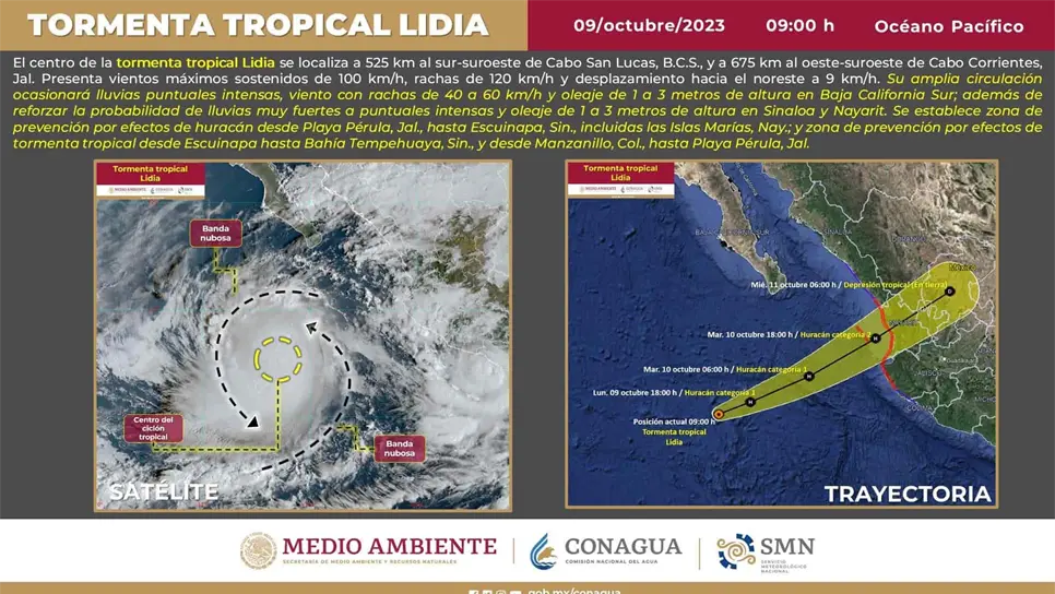 El fenómeno meteorológico llegará principalmente al sur del estado. FOTO: SMN