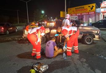 «Pega y huye» embiste una camioneta en Culiacán; hay dos heridos