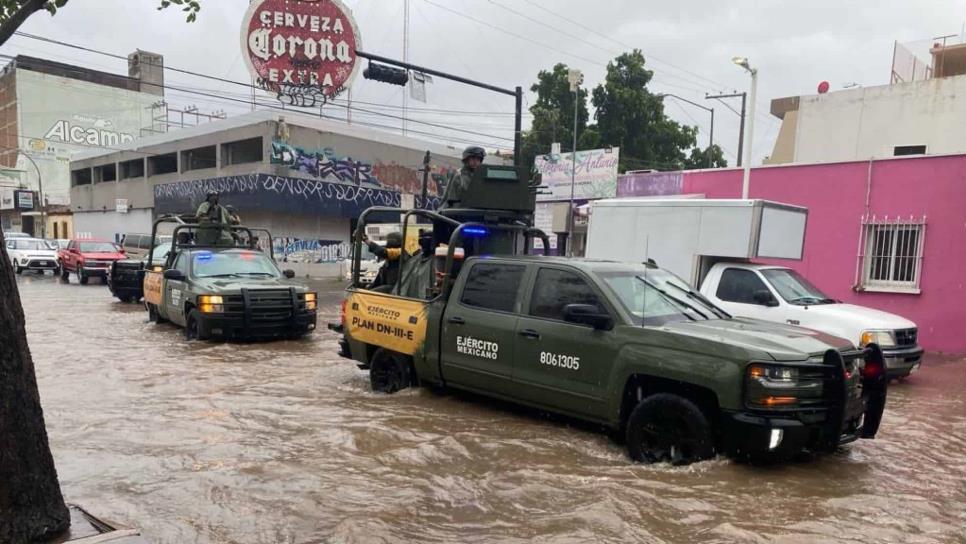 Ejército activa Plan DN-III-E en apoyo de la población sinaloense por tormenta Lidia