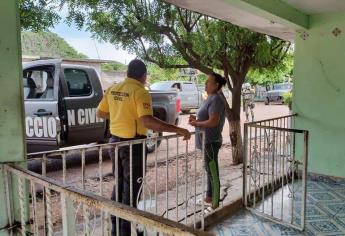 Protección Civil va casa por casa en El Rosario para advertir sobre «Lidia»