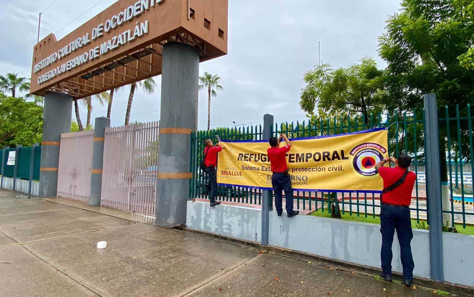 Uno de los refugios temporales.