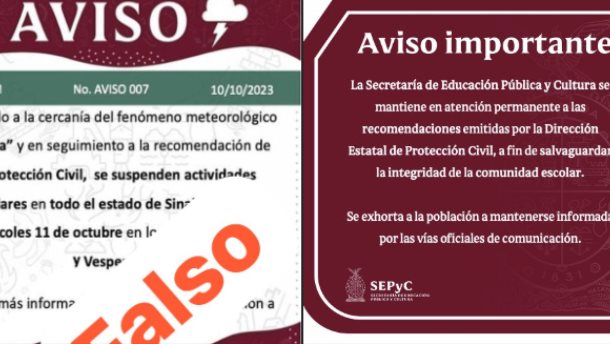 SEPyC llama a no caer en avisos falsos por suspensión de clases