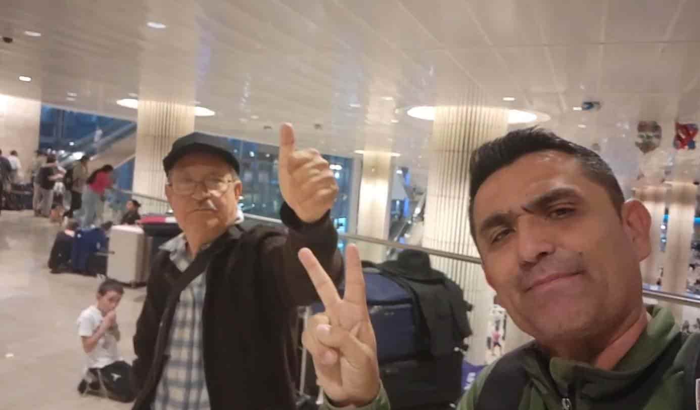 Dos de los sinaloenses atrapados en Israel. FOTO: Juan Cuevas