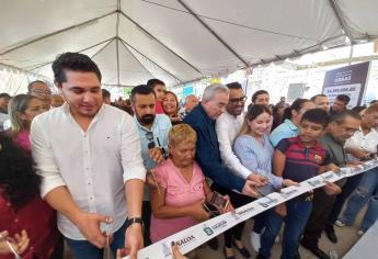 Rocha Moya y Gámez Mendívil inauguran pavimentación de calles en Culiacán