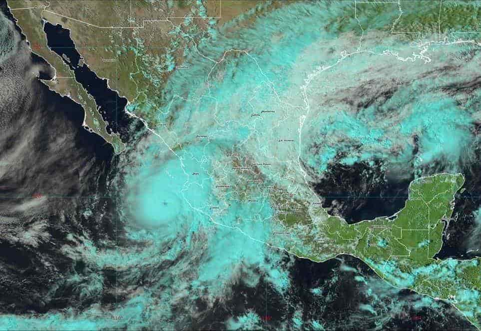 FOTO: El ojo del huracán Lidia visto desde el espacio.