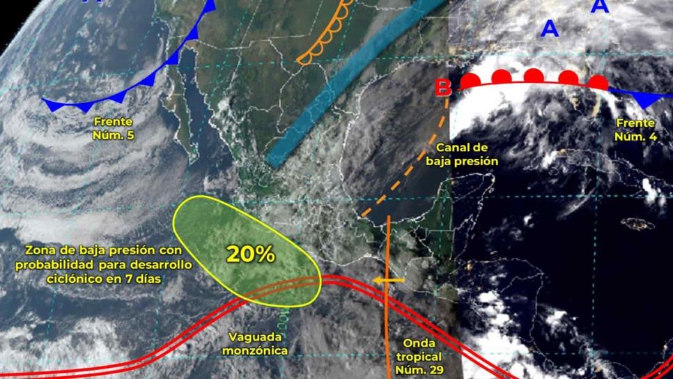 Se esperan lluvias fuertes para el norte de Sinaloa la tarde de este miércoles