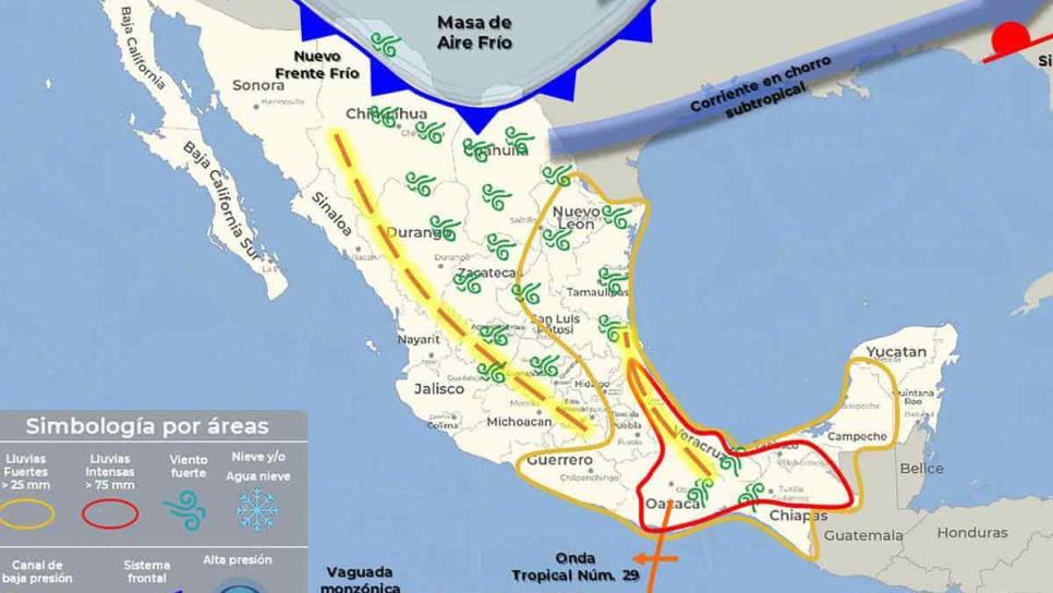 Frente frío 6 llegará este sábado, 14 de octubre y afectará a estos estados