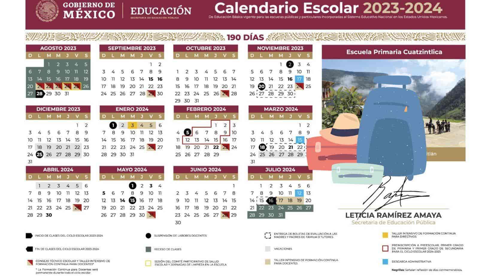 Puentes escolares: conoce cuándo no habrá clases en octubre y noviembre. | FOTO: Cortesía SEP.