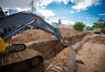 Invierten 18 mdp en rehabilitación del colector Cuauhtémoc en Guasave 