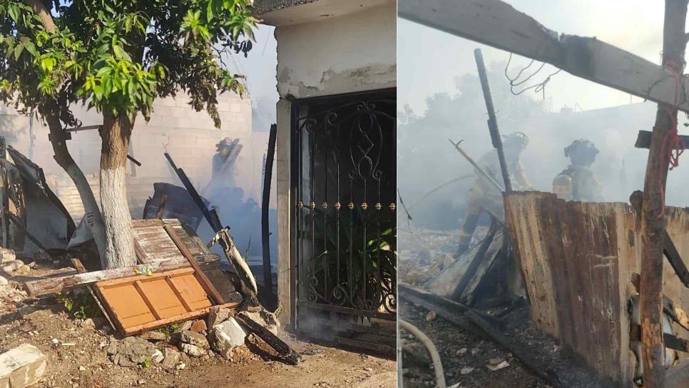 Se incendia casa de lámina en la colonia Mundialista de Mazatlán