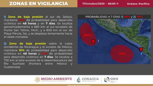 «Norma» está a unas horas de convertirse en ciclón tropical 