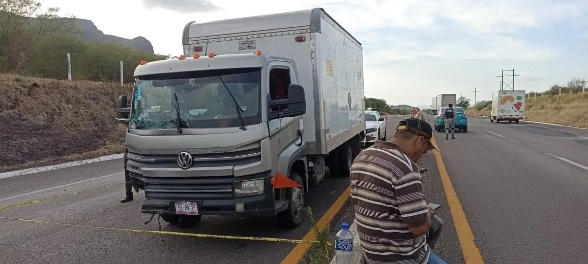 El camión fue detenido más adelante. FOTO: Cortesía.