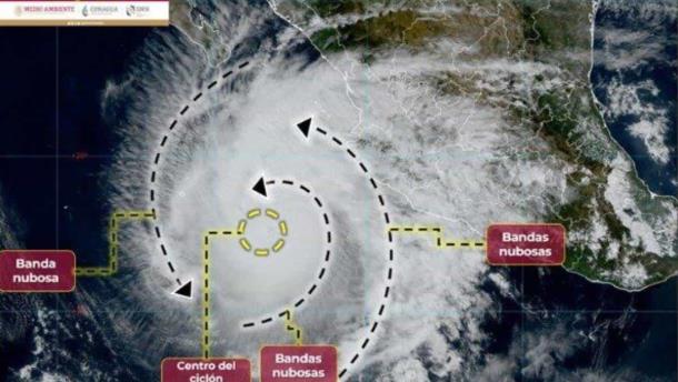 «Norma» se degrada a huracán categoría 3 y mantiene su trayectoria hacia Sinaloa