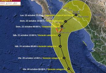 «Norma» continúa en categoría 3; se espera que mañana se debilite a categoría 2