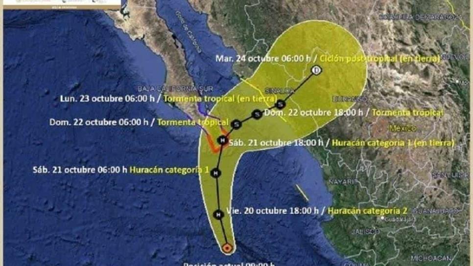 Huracán «Norma» entrará por Altata, Navolato: Protección Civil