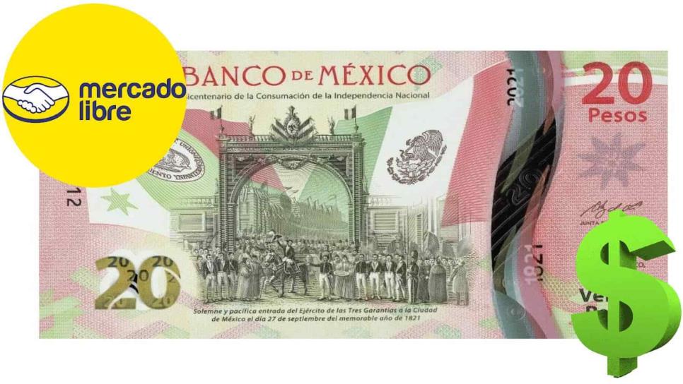 Ofrecen hasta 10 mdp por billete de 20 pesos de la Independencia de México