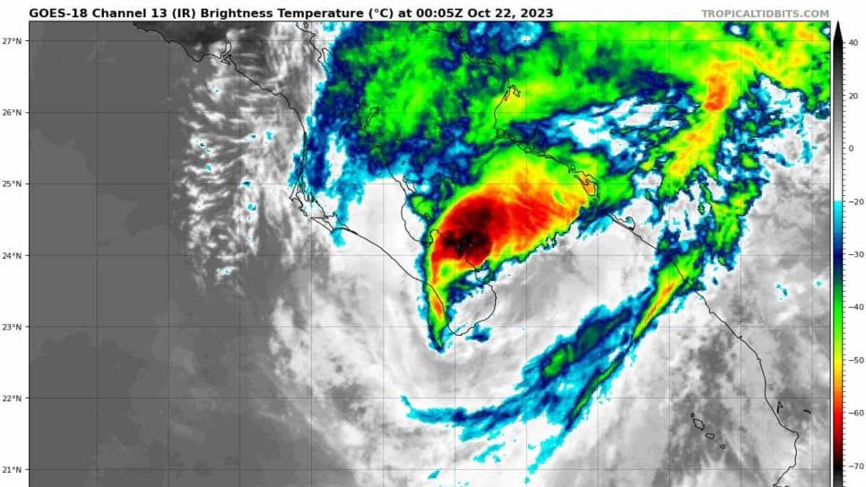 «Norma» es Tormenta Tropical sobre B.C.S, se dirige a Sinaloa 