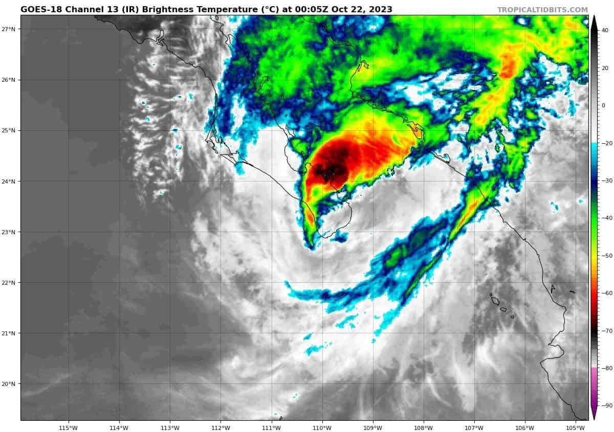 «Norma» llegará a Sinaloa entre el domingo y el lunes. FOTO: SMN