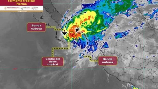 «Norma» avanza hacia el norte de Sinaloa, Ahome ya acumula hasta 40 milímetros de agua