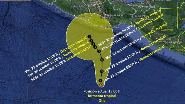 Tormenta Tropical Otis se forma en el Océano Pacífico; amenaza a México