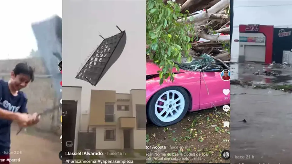 FOTO: Los usuarios de TikTok compartieron cómo vivieron los efectos de la tormenta Norma.