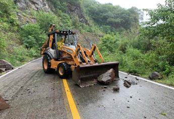 ¡Precaución! Tramo de La Palma a la Tuna, Badiraguato continúa cerrado por derrumbes