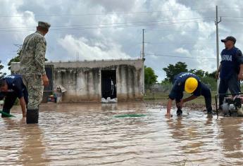 Activan Plan Marina en Guasave, apoyan comunidades inundadas por lluvias de «Norma»