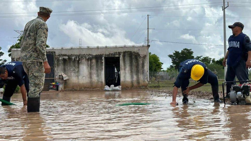 Activan Plan Marina en Guasave, apoyan comunidades inundadas por lluvias de «Norma»