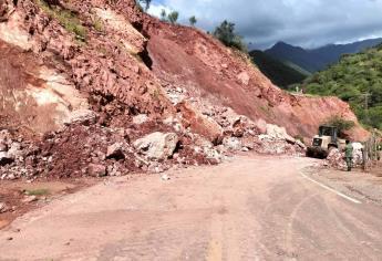 Abren circulación de un solo carril del tramo La Palma a La Tuna, en Badiraguato 