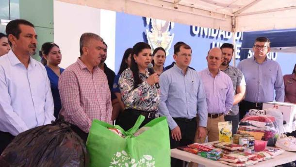 UAS inaugura Centro de Acopio para apoyar a la población afectada por el huracán «Norma»
