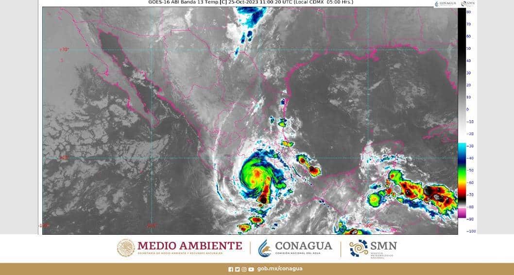 «Otis» traerá diversas lluvias en el país. FOTO: SMN
