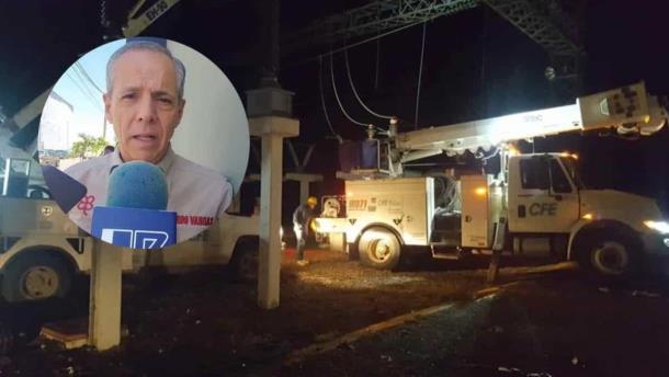 Vargas Landeros reconoce que los trabajos de la CFE no avanzan, pese a sus esfuerzos
