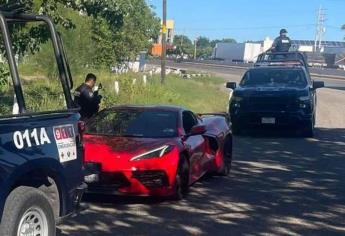 Corvette de lujo recuperan en Angostura, Sinaloa; fue robado en Estados Unidos