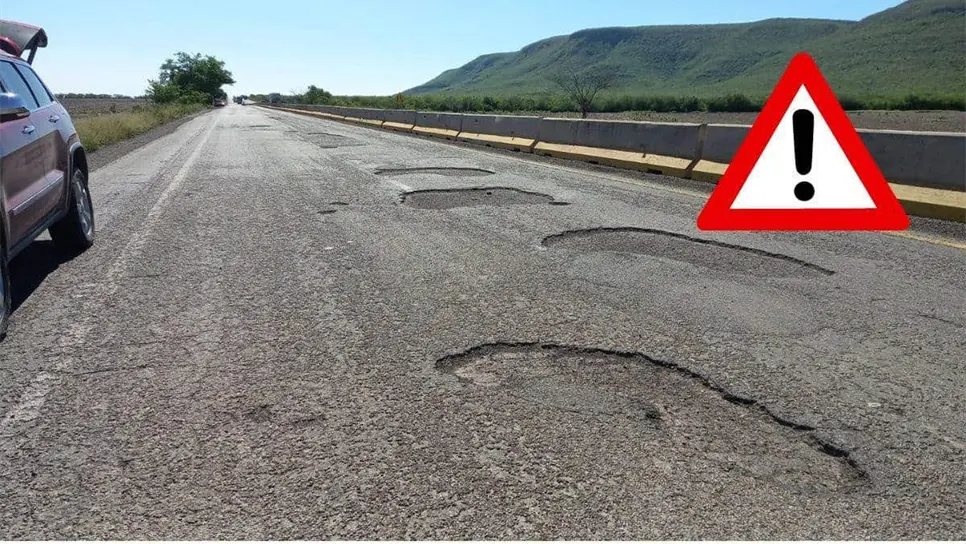 Unos megabaches se observan en la carretera La Costera en Sinaloa. FOTO: Iván Rodríguez