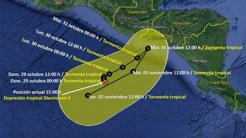 Nueva depresión tropical se forma en el Océano Pacífico