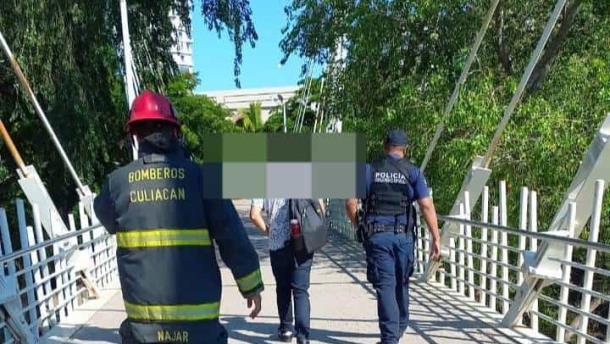 Rescatan a joven de Culiacán que intentó arrojarse de un puente