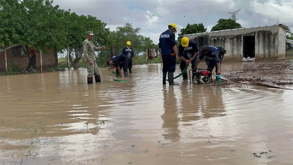 Una de las inundaciones en Sinaloa provocadas por «Norma»
