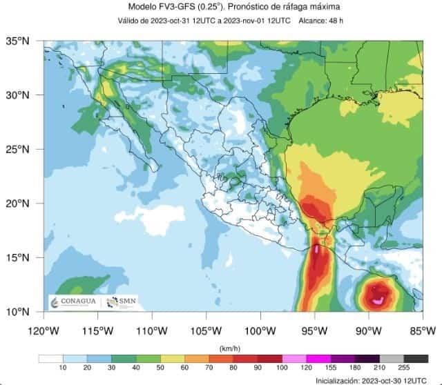 Frente frío número 8 originará lluvias muy fuertes en estos estados