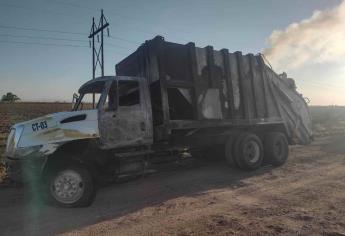 Camión recolector de basura se incendia en la México 15