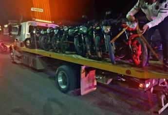 Aseguran 60 motos en la «Rodada del Terror» en la noche de Halloween en Los Mochis