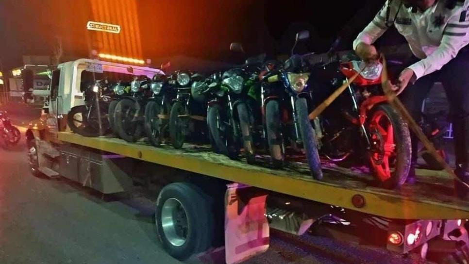 Aseguran 60 motos en la «Rodada del Terror» en la noche de Halloween en Los Mochis