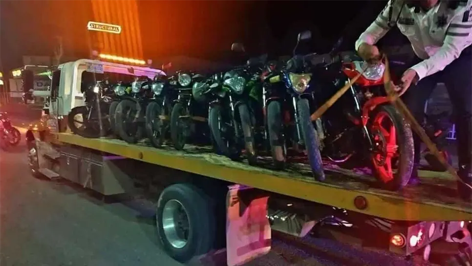58 motos fueron aseguradas. FOTO: Luz Noticias