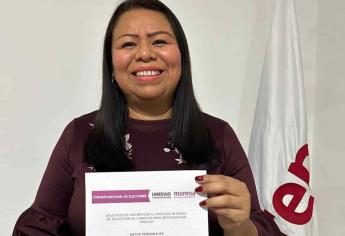 Yadira Marcos se registra al Senado de la República por Morena