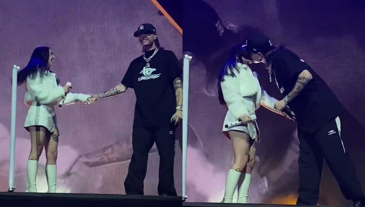 La pareja cautivó a los miles de asistentes. FOTO: Twitter @LaDoblePArg