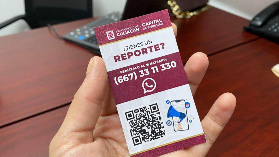 Entre 1 a 5 días el Ayuntamiento de Culiacán resuelve los reportes que llegan por WhatsApp